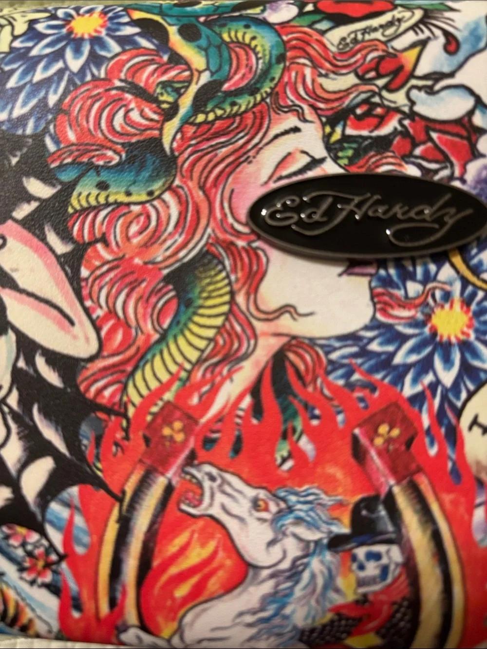 Ed Hardy tattoo art makeup bag - NWT